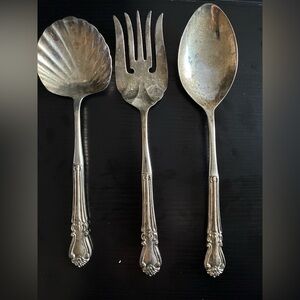 Vintage Silver Serving Utensil Trio